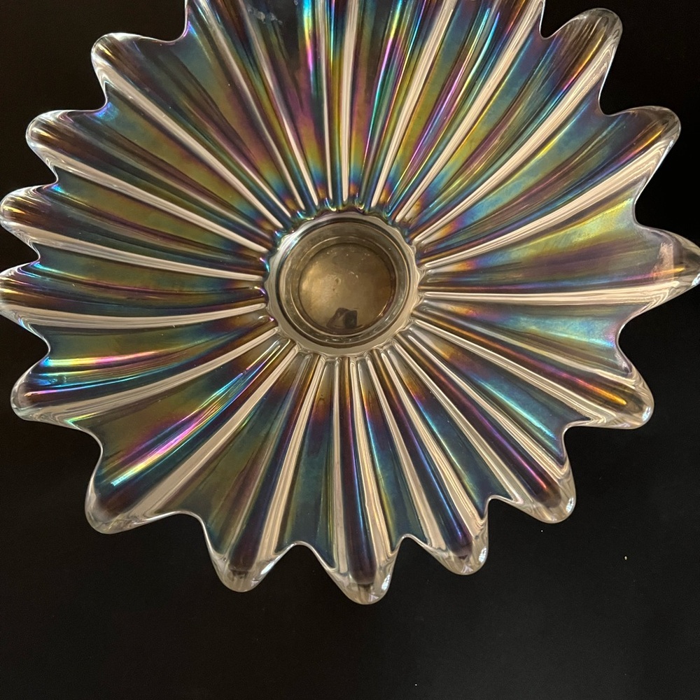 Iridescent Glass Decorative Bowl